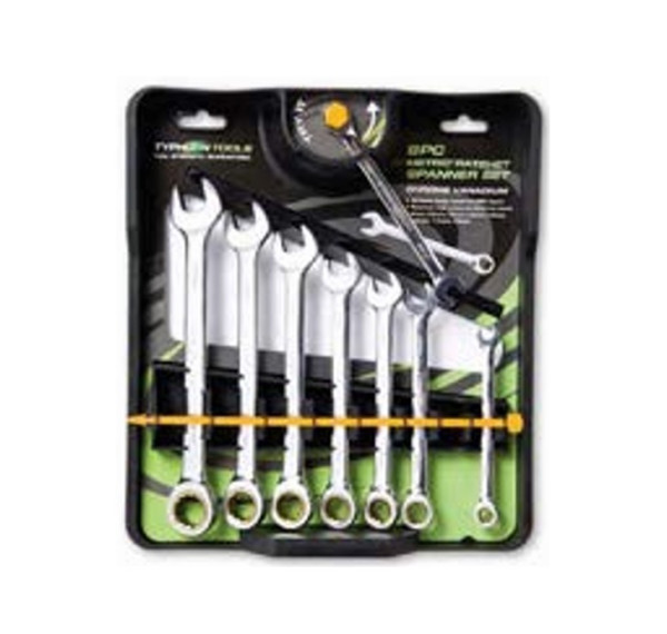 8 PCE RATCHET SPANNER SET AF