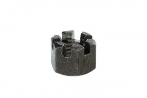 Bright Steel Slotted Nut