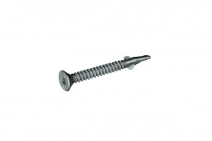 Self Drilling Screws - Square Thread - Countersunk Square Drive - Self Embedding Winged