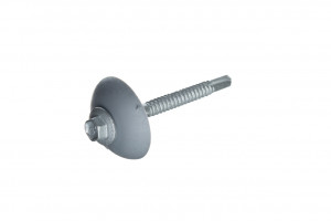 Self Drilling Screw + Grey Fibreglass Roofing Washer